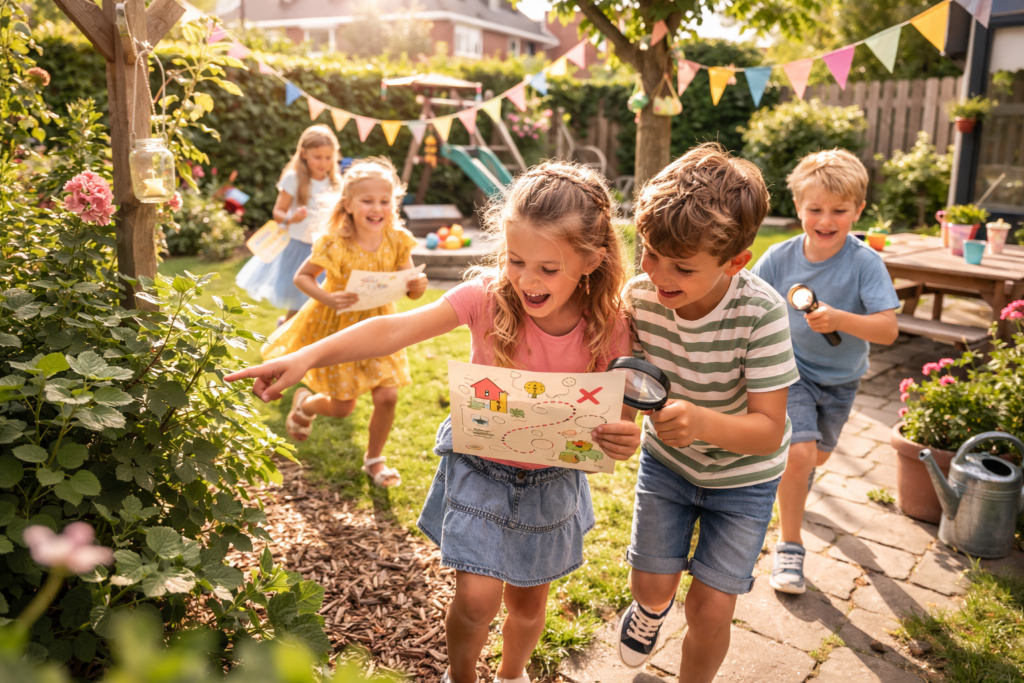speurtocht kinderfeestje thuis